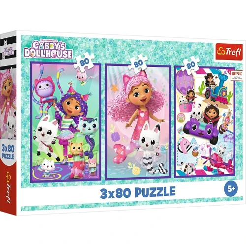 Puzzle Gabby Owady na łące 3x80 el. Trefl (34882)