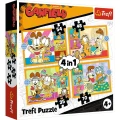 Puzzle Garfield 4w1 4w1 el. Trefl (34673)