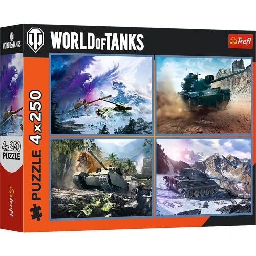 Puzzle Wielka bitwa czołgów 4x250 el. Trefl (13347)
