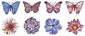 Naklejka (nalepka) Craft-Fun Series Wiosna-motyle, kwiaty Naklejki na rolce Titanum (25JT014)
