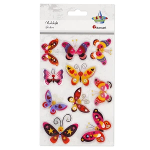 Naklejka (nalepka) Craft-Fun Series foliowe 3D motyle Titanum (MXM-005)