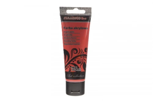 Farba akrylowa perłowy kolor: perłowy czerwone wino 75ml Flamingo Line (826)