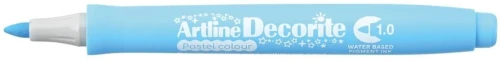 Marker permanentny pastelowy decorite niebieski 1,0mm pędzelek końcówka Artline (AR-033 1 4)