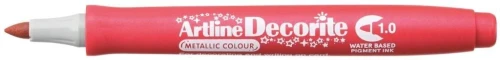 Marker permanentny metaliczny decorite czerwony 1,0mm pędzelek końcówka Artline (AR-033 2 8)