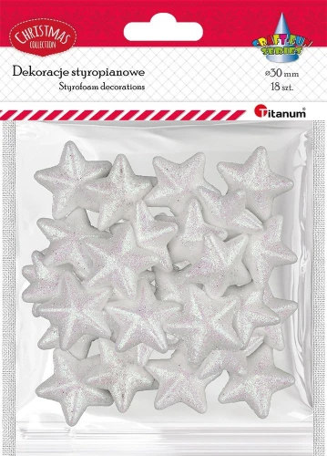 Ozdoba styropianowa Craft-Fun Series gwiazdki Titanum (23YX0326-2(WHITE))