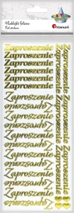 Naklejka (nalepka) Craft-Fun Series Zaproszenie  ZŁOTY KOLOR Titanum