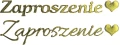 Naklejka (nalepka) Craft-Fun Series Zaproszenie  ZŁOTY KOLOR Titanum