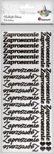 Naklejka (nalepka) Craft-Fun Series Zaproszenie  ZŁOTY CZARNE Titanum