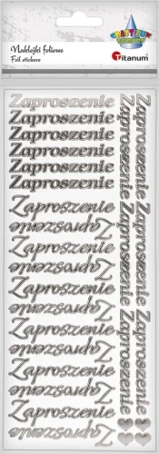 Naklejka (nalepka) Craft-Fun Series Zaproszenie  ZŁOTY SREBRNY Titanum