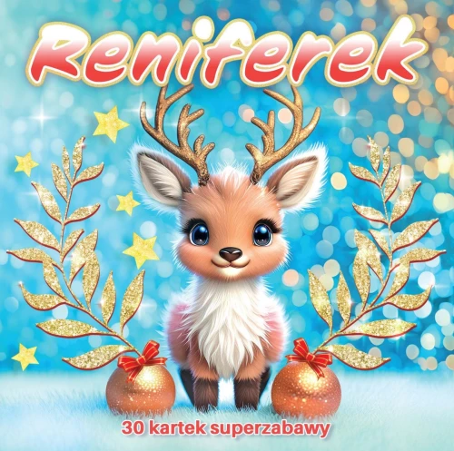 Kolorowanka Reniferek 3D