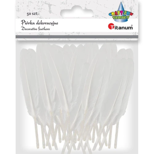 Piórka Craft-Fun Series białe 50 szt Titanum (lotki)
