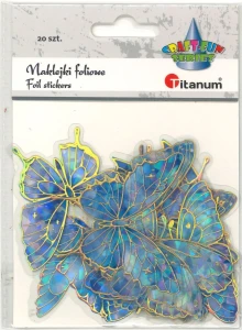 Naklejka (nalepka) Motyle niebieski Naklejki foliowe Titanum Craft-Fun (25CR001)