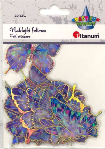 Naklejka (nalepka) Motyle fioletowe Naklejki foliowe Titanum Craft-Fun (25CR003)