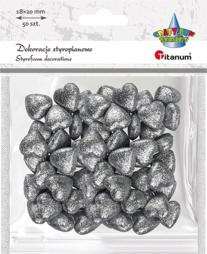 Ozdoba styropianowa Craft-Fun Series serduszka 20mm Titanum (20YX0326-S)