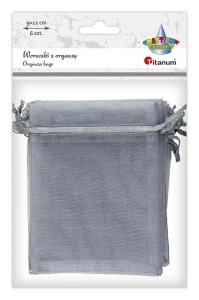 Organza Craft-Fun Series Woreczki z organzy szare Titanum (25BJ033127-4)