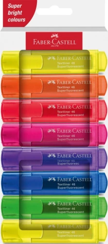 Zakreślacz Neon 1546 8 kol. wkład mix 1,0-5,0mm Faber Castell (254648 FC)