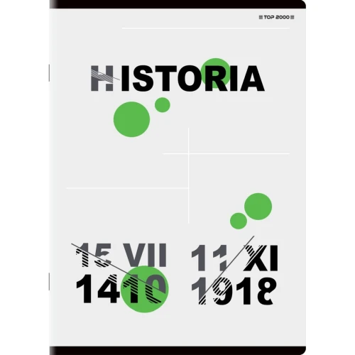 Brulion tematyczny historia A5 80k. 70g krata Top 2000 (400132312)