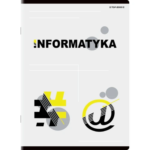 Brulion tematyczny informatyka A5 80k. 70g krata Top 2000 (400132321)