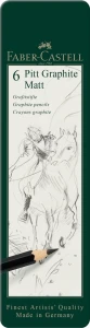 Ołówek artystyczny Pitt Graphite Matt 6 szt (różne) Faber Castell (115207 FC)