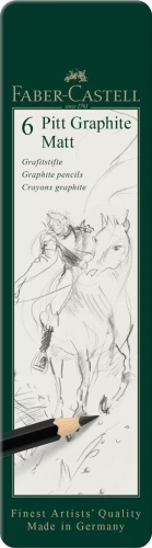 Ołówek artystyczny Pitt Graphite Matt 6 szt (różne) Faber Castell (115207 FC)