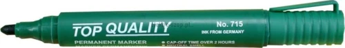 Marker permanentny wkład zielony 2,0mm okrągła końcówka Top Quality (715)
