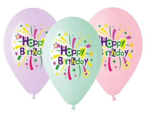 Balon gumowy balony premium Hel \\ 5 szt mix 330mm 13cal Godan (gs120/751)