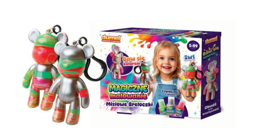 Zestaw kreatywny dla dzieci MAGICZNE MALOWANIE - MISIOWE BRELOCZKI Dumel (DD30622)