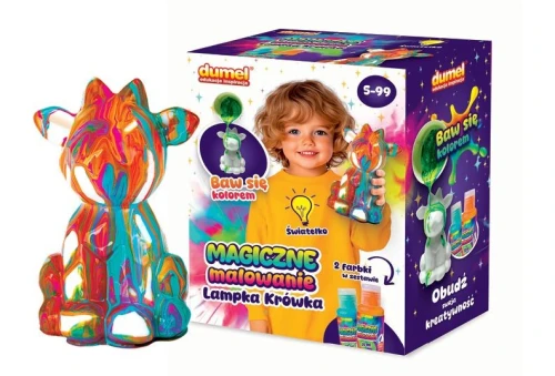 Zestaw kreatywny dla dzieci MAGICZNE MALOWANIE- LAMPKA KRÓWKA Dumel (DD30618)