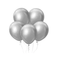 Balon gumowy Beauty&Charm 5 szt. srebrny 300mm 12cal Godan (CB-5LSR)