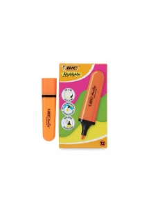 Zakreślacz FLAT HIGHLIGHTER 12 szt 3086123742857 wkład pomarańczowy Bic (517961  neon pomarańczowy)