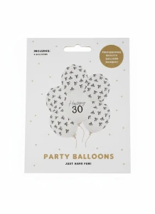 Balon gumowy 30, Pastel Off-white biały 300mm Partydeco (SB14P-430-008Z-6)