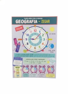 Książeczka edukacyjna KARTA EDUKACYJNA GEOGRAFIA  ZEGAR Henry (5905701489893)