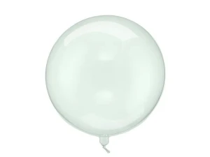 Balon gumowy Kula, 40cm, transparentny zielony transparentny 400mm 16cal Partydeco (ORB16-1-012)
