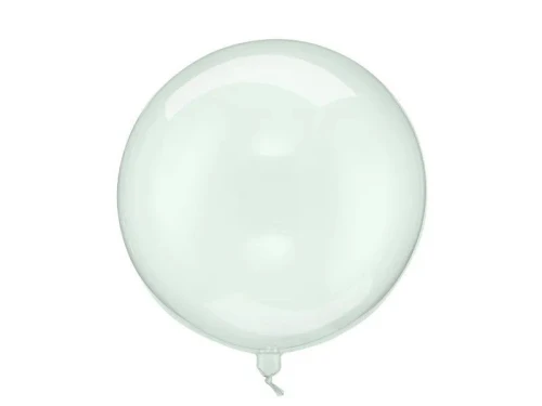 Balon gumowy Kula, 40cm, transparentny zielony transparentny 400mm 16cal Partydeco (ORB16-1-012)