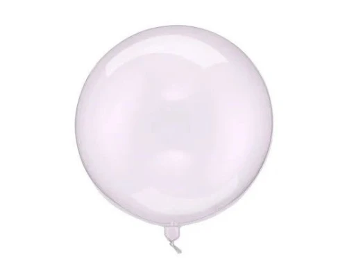 Balon gumowy Kula, 40cm, transparentny fiolet transparentny 400mm 16cal Partydeco (ORB16-1-014)
