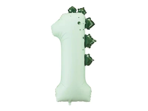 Balon foliowy Cyfra 1 dinozaur, 92 cm Partydeco (FB315-1)