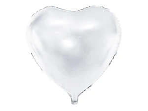 Balon foliowy białe serce 61 cm 24cal Partydeco (FB23M-008)