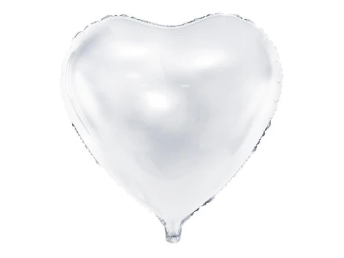 Balon foliowy białe serce 61 cm 24cal Partydeco (FB23M-008)