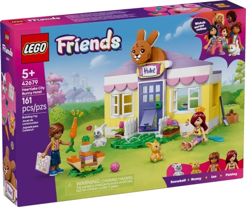 Klocki konstrukcyjne Friends Hotel dla królików w mieście Heartlake Lego (42679)