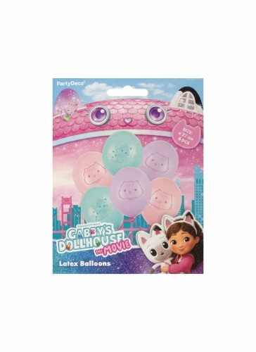 Balon gumowy Koci Domek Gabi mix 270mm Partydeco (SB12P-347-000-6)