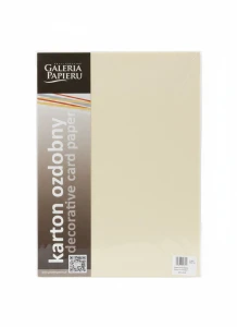 Papier ozdobny (wizytówkowy) pearl kremowy A4 kremowy 210g Galeria Papieru (205452)