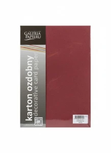 Papier ozdobny (wizytówkowy) flash A4 bordowy 200g Galeria Papieru (205416)