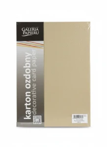Papier ozdobny (wizytówkowy) Ryps A4 beżowy 250g Galeria Papieru (204702)