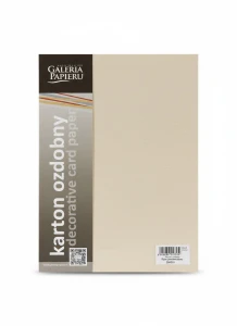 Papier ozdobny (wizytówkowy) Ryps A4 beżowy 250g Galeria Papieru (204701)