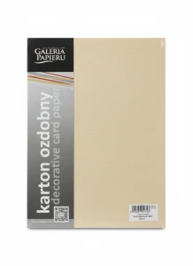 Papier ozdobny (wizytówkowy) Ryps A4 piaskowy 250g Galeria Papieru (204703)