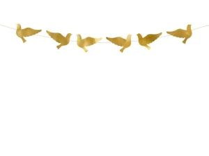 Girlanda Gołębie złote, 86cm Partydeco (GL13-019M)