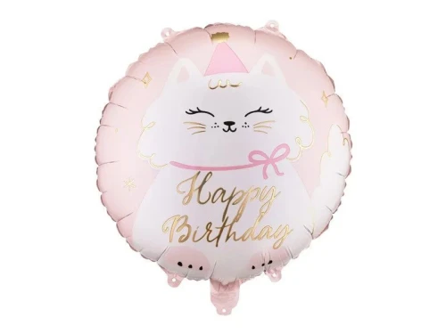Balon foliowy pastylka kotek 18cal Partydeco (FB361)