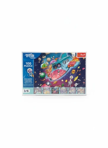 Puzzle Rodzina Treflików Gonduś w rakiecie 100 el. Trefl (16543)