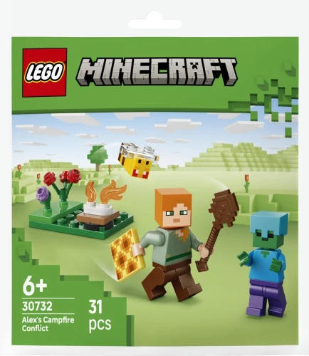 Klocki konstrukcyjne Minecraft Potyczka Alex przy ognisku Lego (30732)