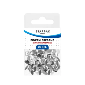 Pinezki kolor: srebrny 50 szt Starpak (559660)